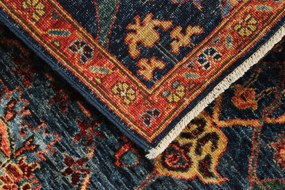 3x10 Navy and Rust Anatolian Traditional Runner