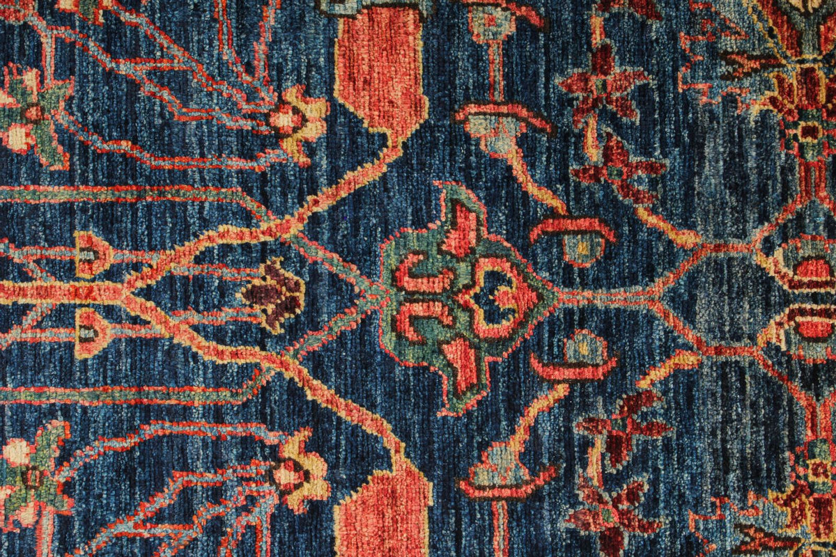 3x10 Navy and Rust Anatolian Traditional Runner