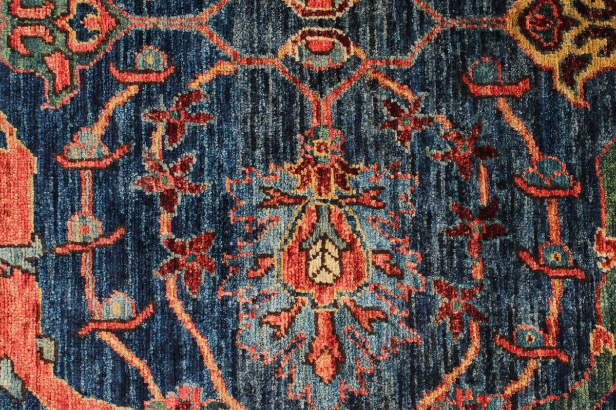 3x10 Navy and Rust Anatolian Traditional Runner