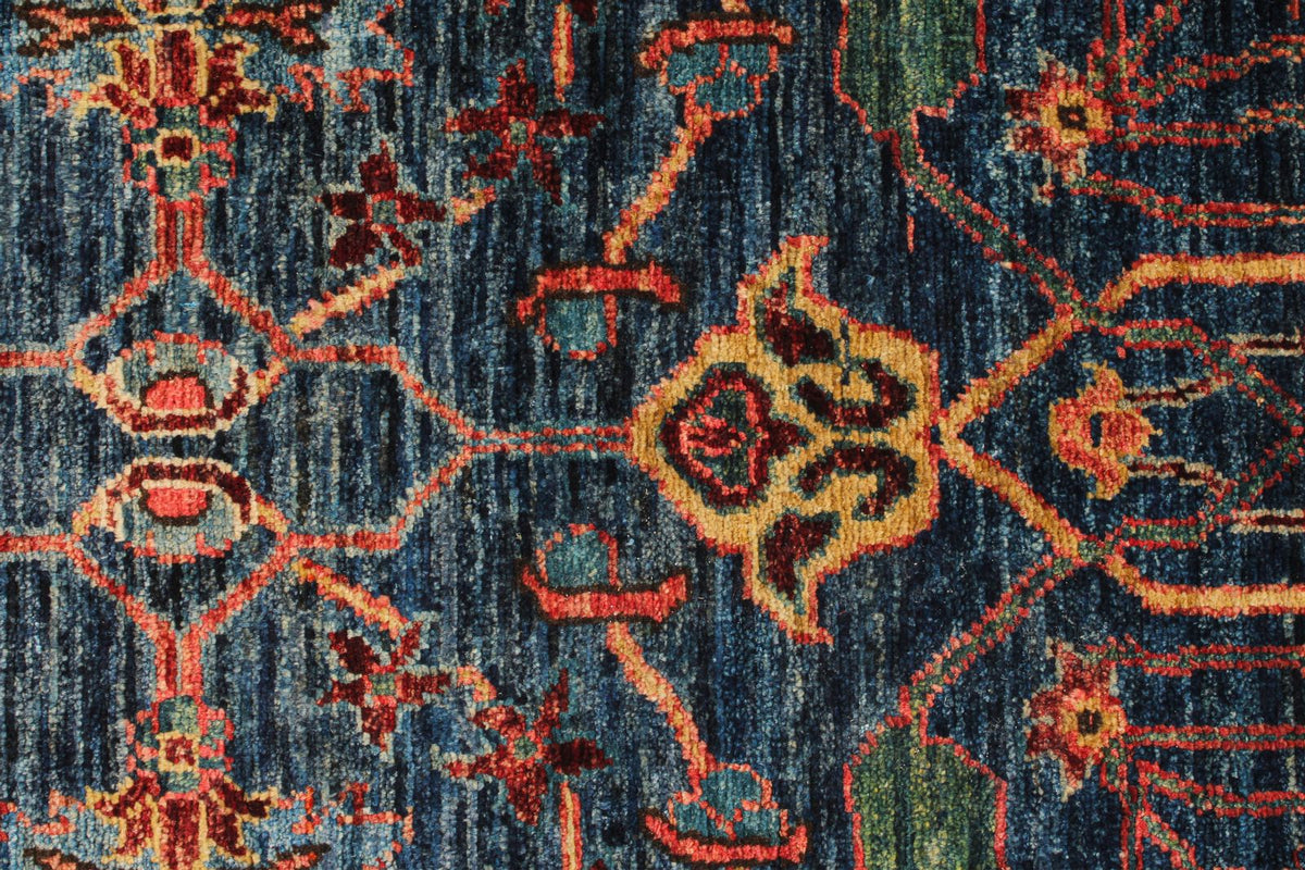 3x10 Navy and Rust Anatolian Traditional Runner
