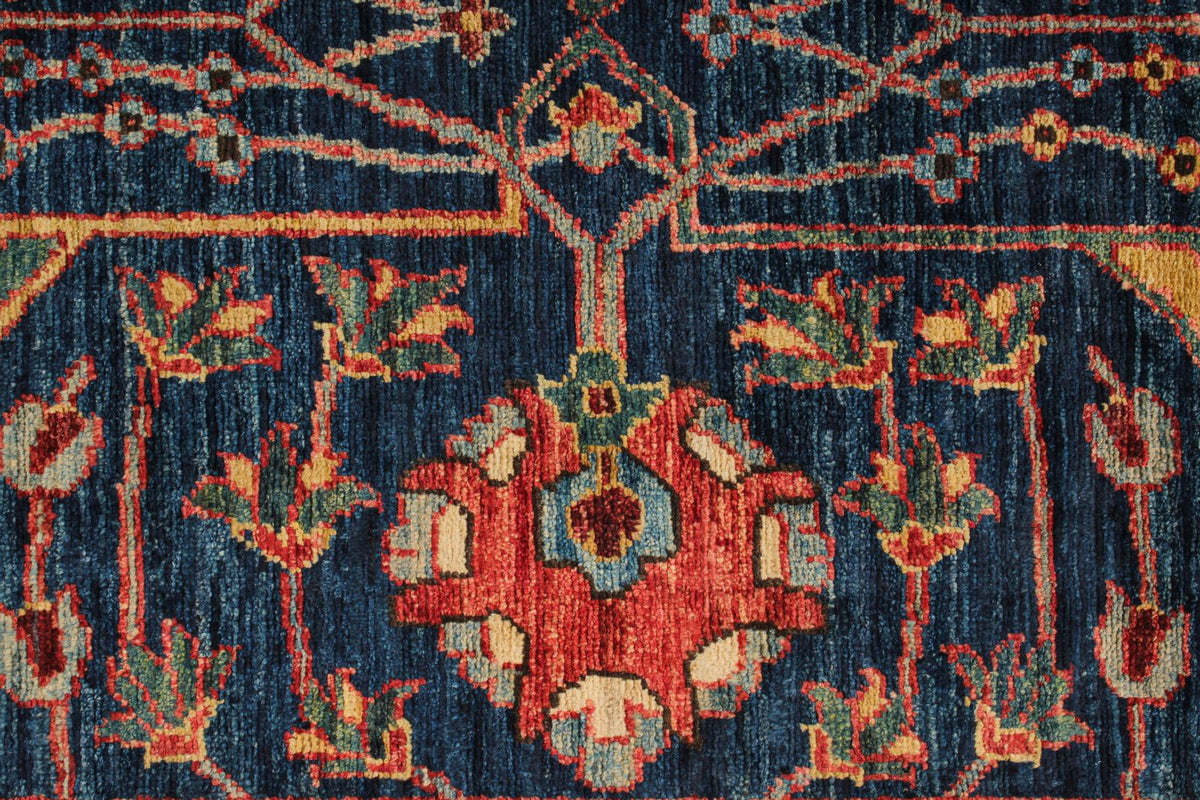 3x10 Navy and Rust Anatolian Traditional Runner