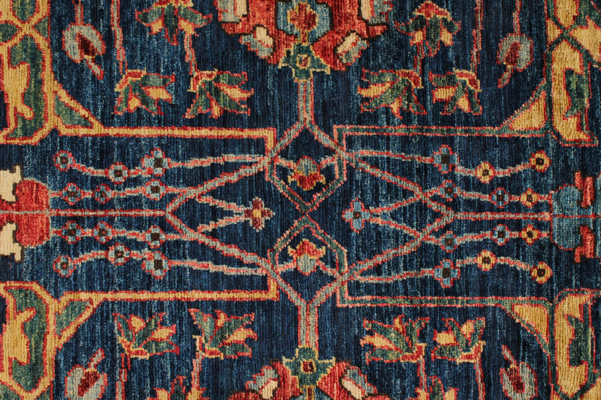 3x10 Navy and Rust Anatolian Traditional Runner