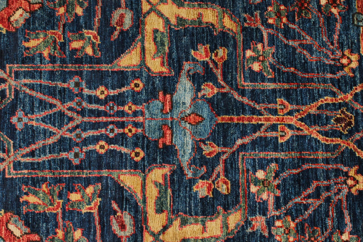 3x10 Navy and Rust Anatolian Traditional Runner
