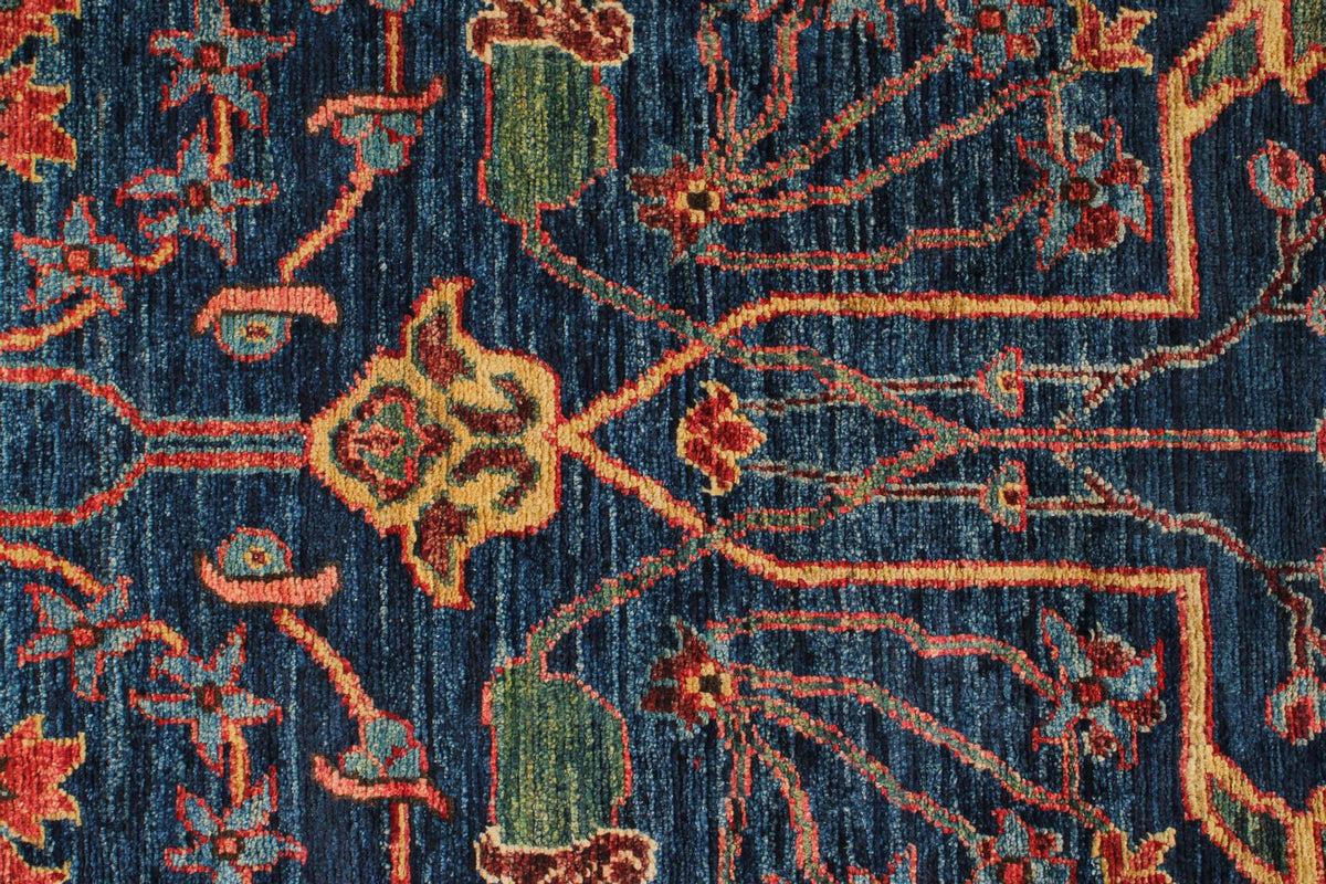 3x10 Navy and Rust Anatolian Traditional Runner