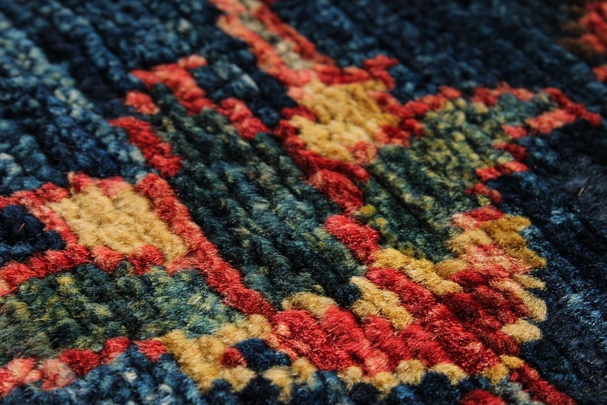 3x10 Navy and Rust Anatolian Traditional Runner
