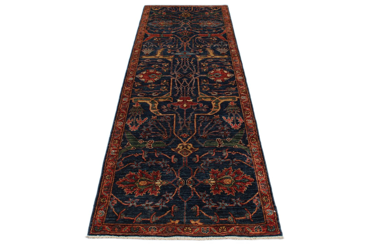 3x10 Navy and Rust Anatolian Traditional Runner
