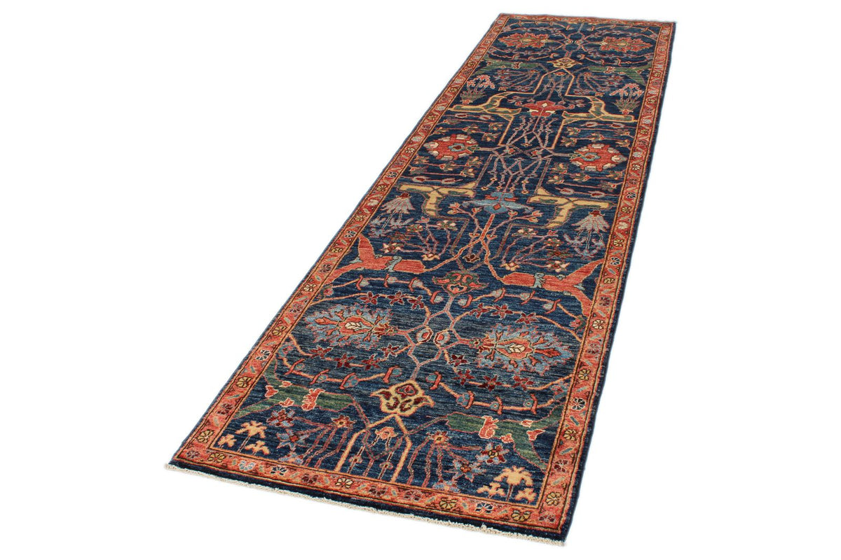 3x10 Navy and Rust Anatolian Traditional Runner