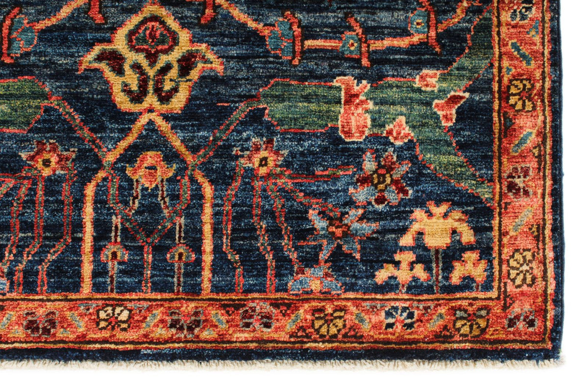 3x10 Navy and Rust Anatolian Traditional Runner