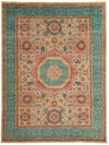 9x12 Camel and Turquoıse Turkish Tribal Rug