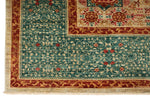 9x12 Camel and Turquoıse Turkish Tribal Rug