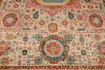 9x12 Camel and Turquoıse Turkish Tribal Rug