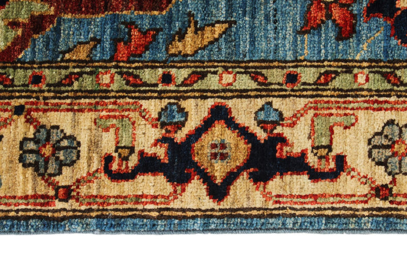 3x18 Blue and Ivory Anatolian Traditional Runner