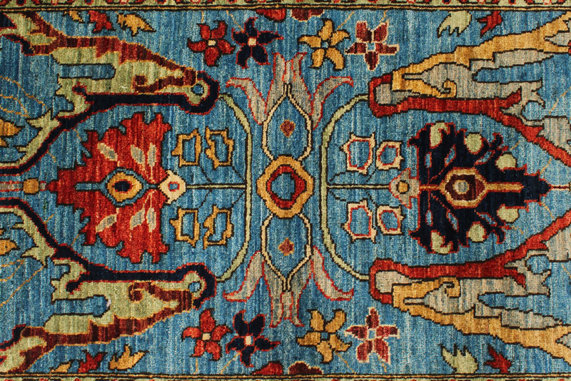 3x18 Blue and Ivory Anatolian Traditional Runner