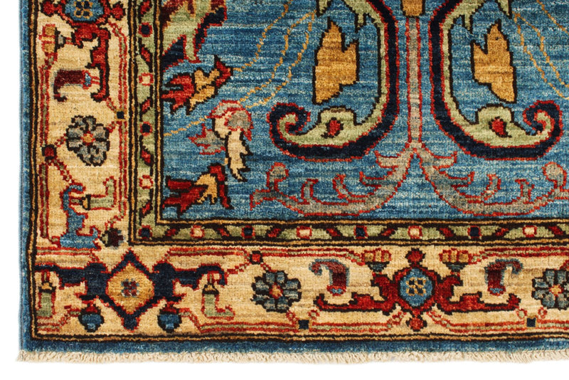 3x18 Blue and Ivory Anatolian Traditional Runner