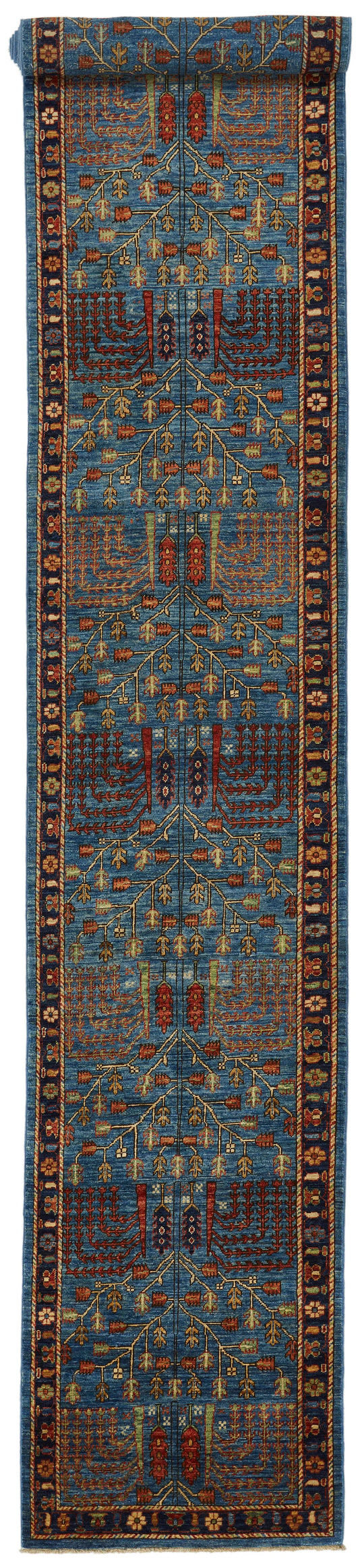 3x18 Navy and Multicolor Anatolian Traditional Runner