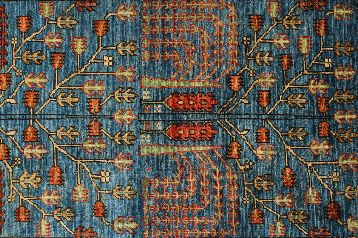 3x18 Navy and Multicolor Anatolian Traditional Runner