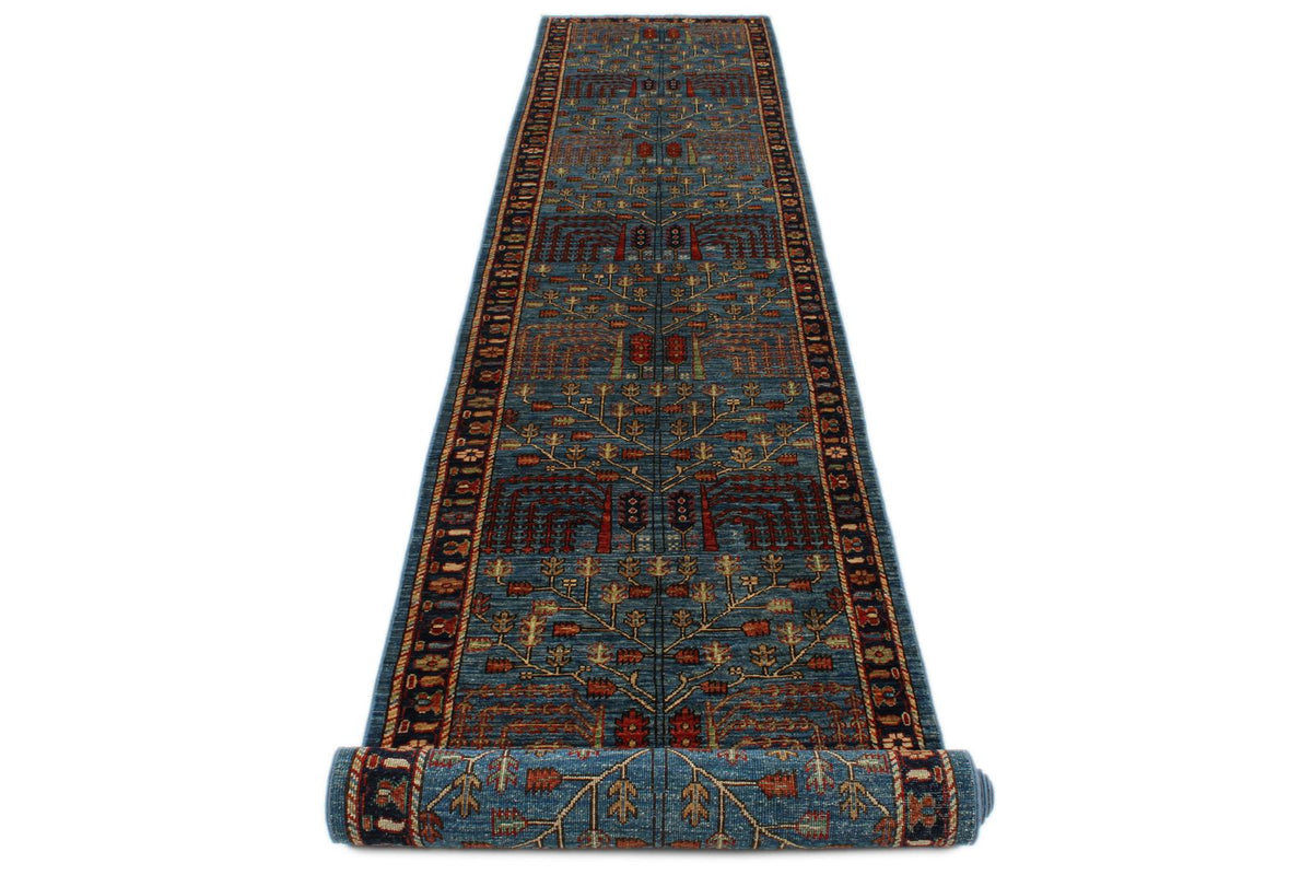 3x18 Navy and Multicolor Anatolian Traditional Runner
