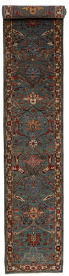 3x20 Gray and Multicolor Anatolian Traditional Rug