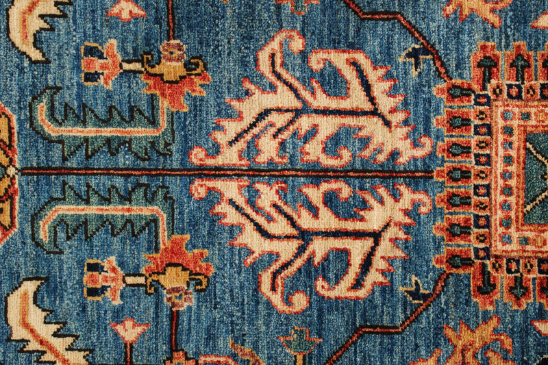 3x16 Blue and Rust Anatolian Traditional Runner