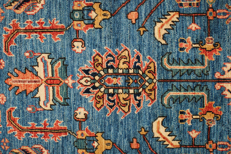 3x16 Blue and Rust Anatolian Traditional Runner