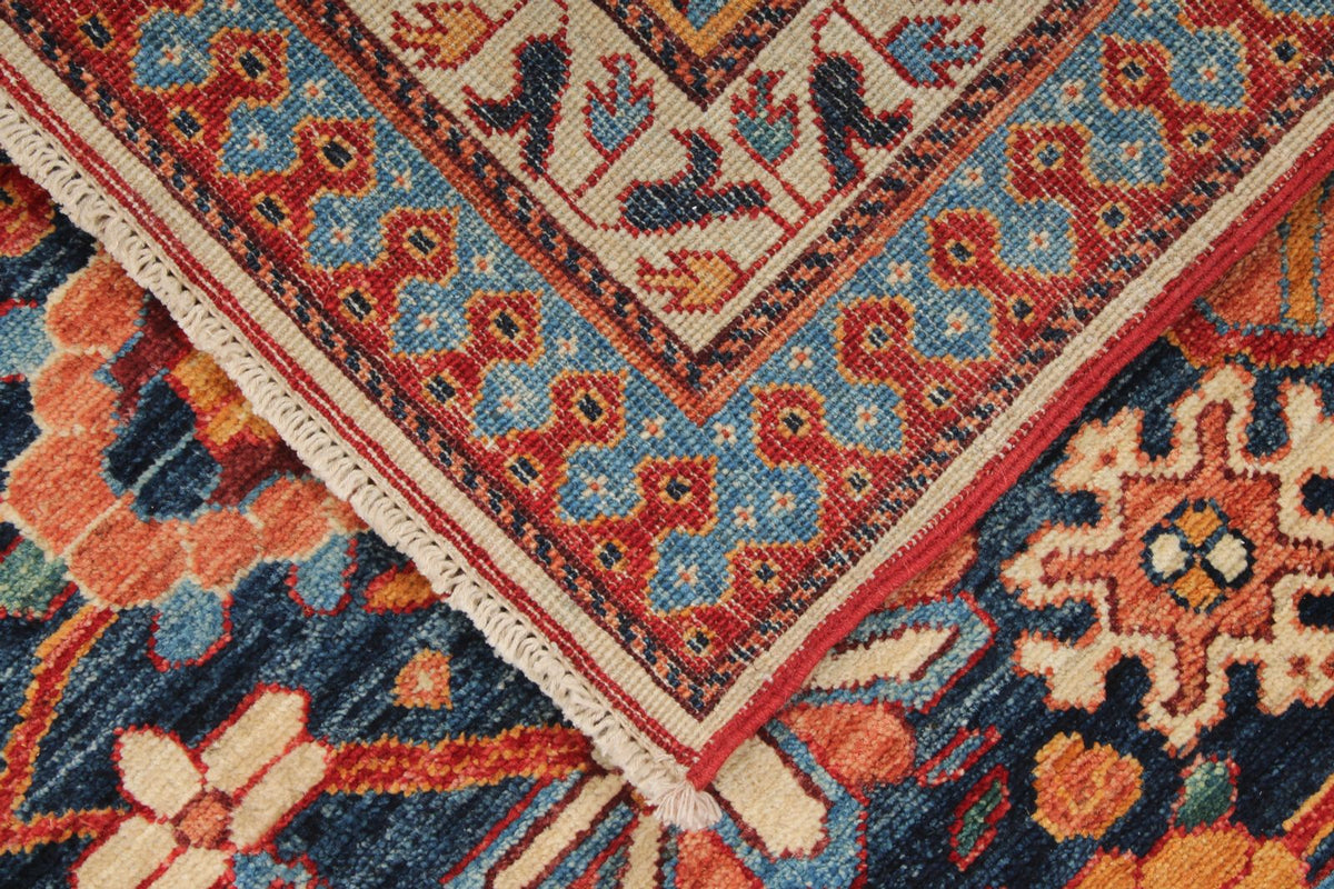 3x20 Navy and Rust Anatolian Traditional Runner