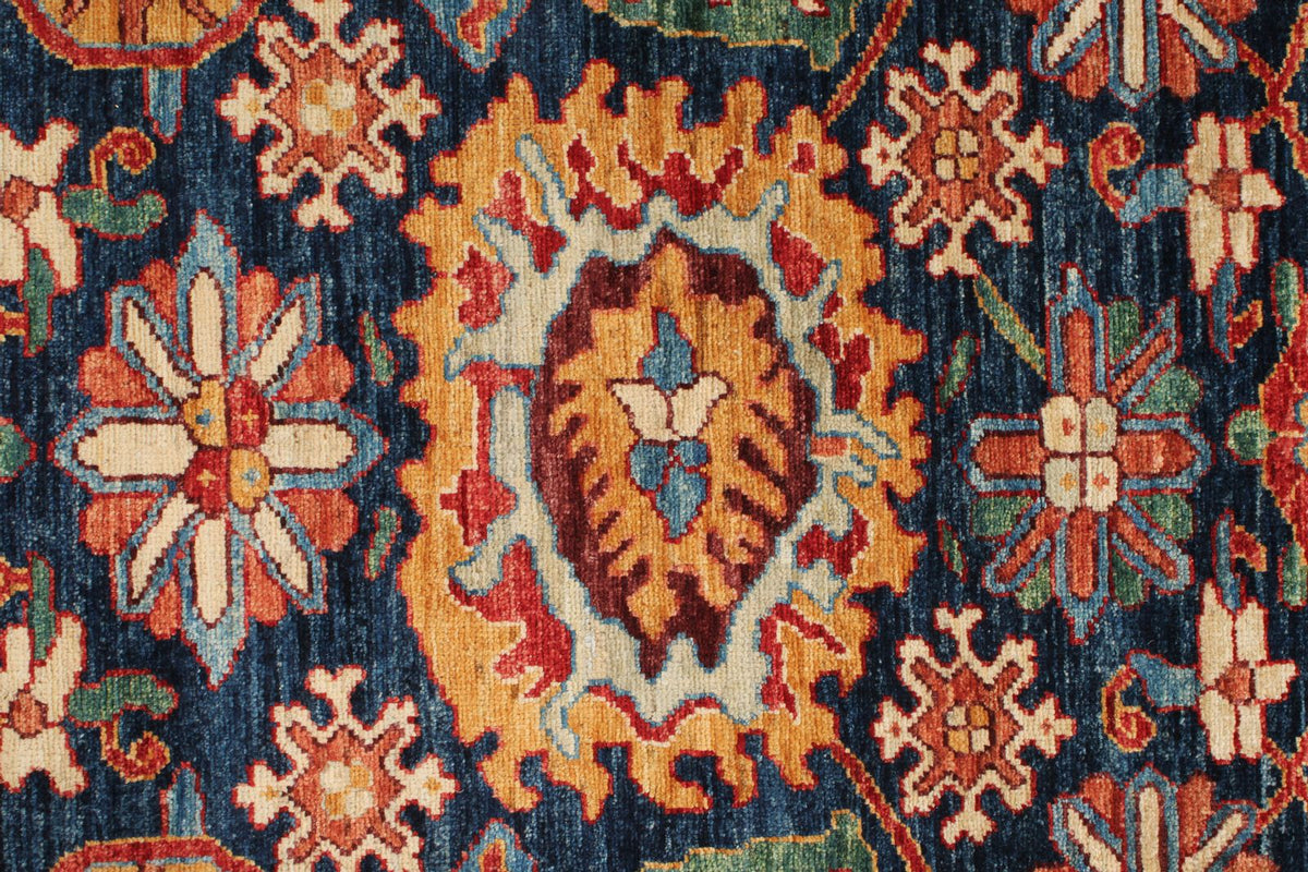 3x20 Navy and Rust Anatolian Traditional Runner