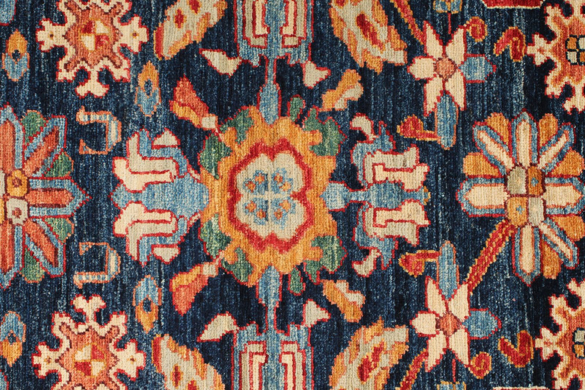 3x20 Navy and Rust Anatolian Traditional Runner