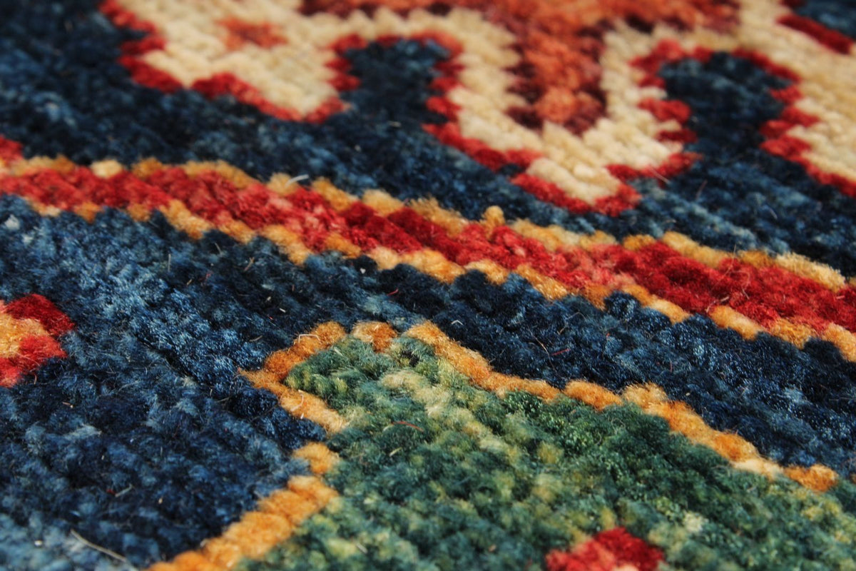 3x20 Navy and Rust Anatolian Traditional Runner