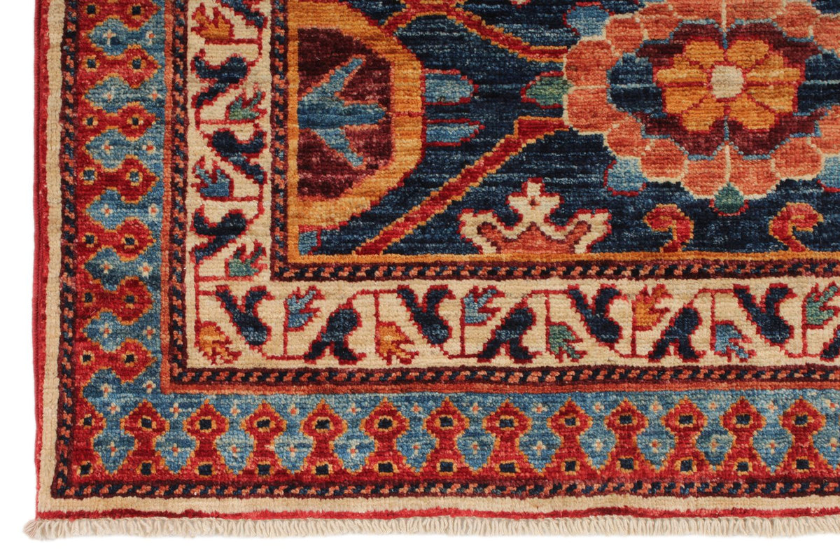 3x20 Navy and Rust Anatolian Traditional Runner