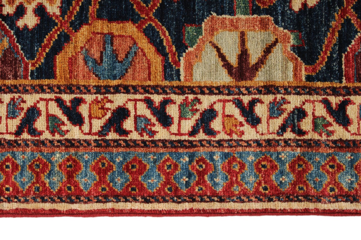 3x20 Navy and Rust Anatolian Traditional Runner