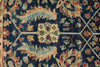 2x5 Navy and Ivory Anatolian Traditional Runner