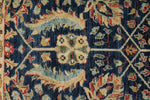 2x5 Navy and Ivory Anatolian Traditional Runner