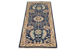 2x5 Navy and Ivory Anatolian Traditional Runner