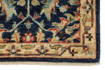 2x5 Navy and Ivory Anatolian Traditional Runner