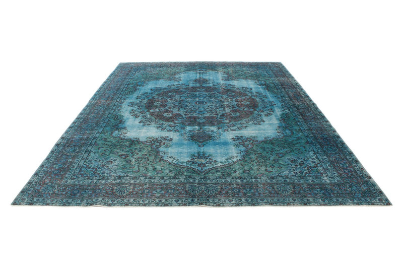 8x11 Blue and Navy Turkish Traditional Rug