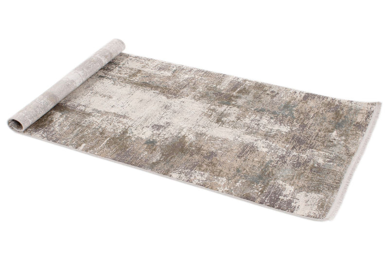 3x5 Ivory and Gray Modern Contemporary Rug