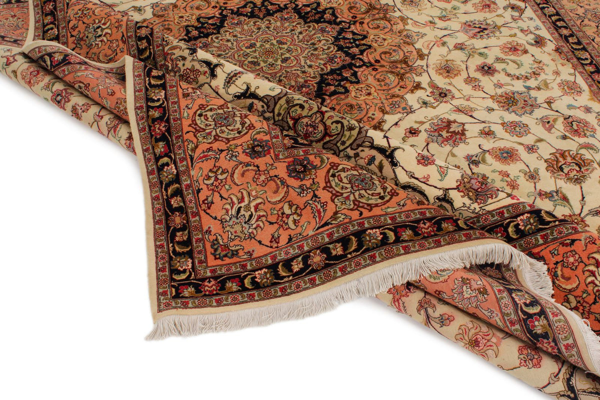 10x13 Ivory and Peach Persian Traditional Rug