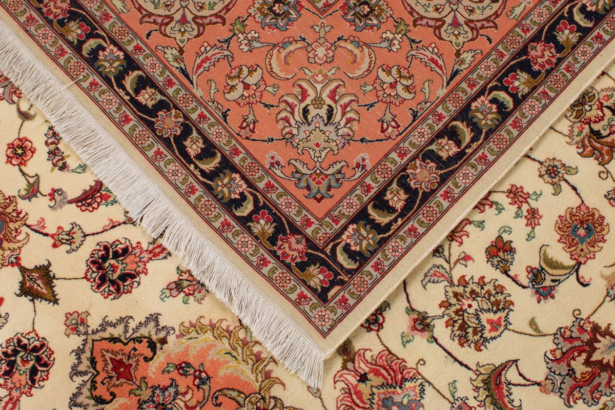 10x13 Ivory and Peach Persian Traditional Rug