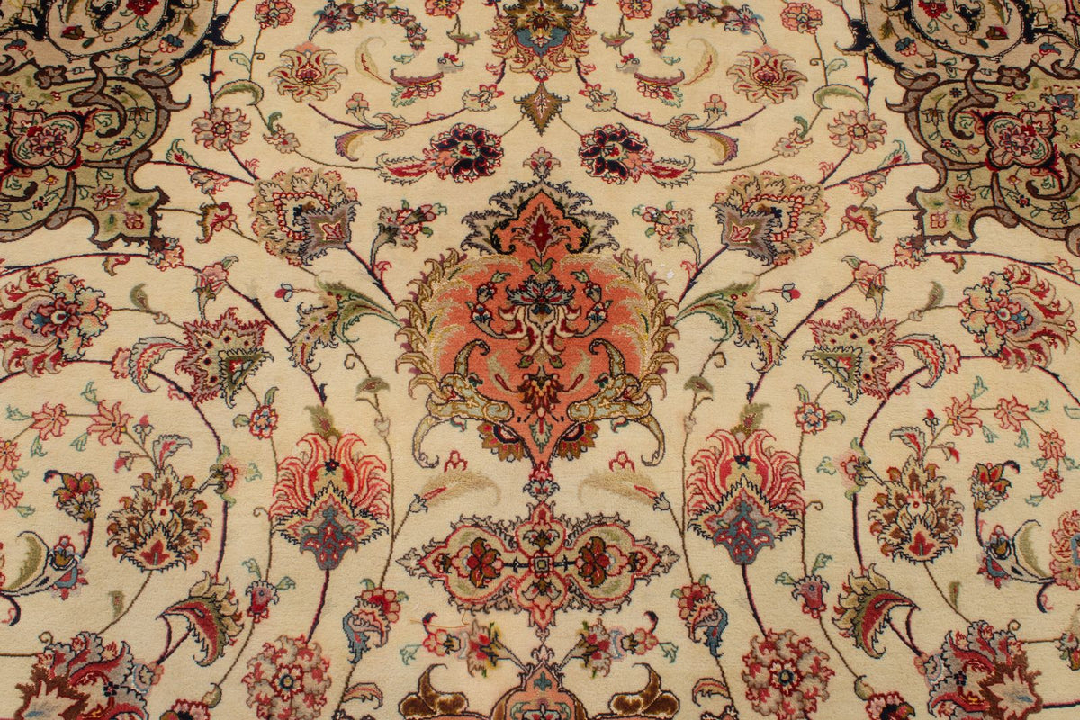 10x13 Ivory and Peach Persian Traditional Rug