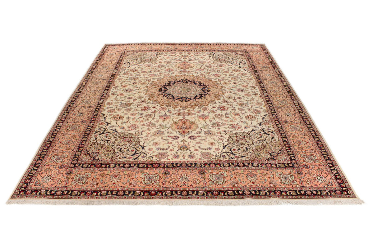 10x13 Ivory and Peach Persian Traditional Rug