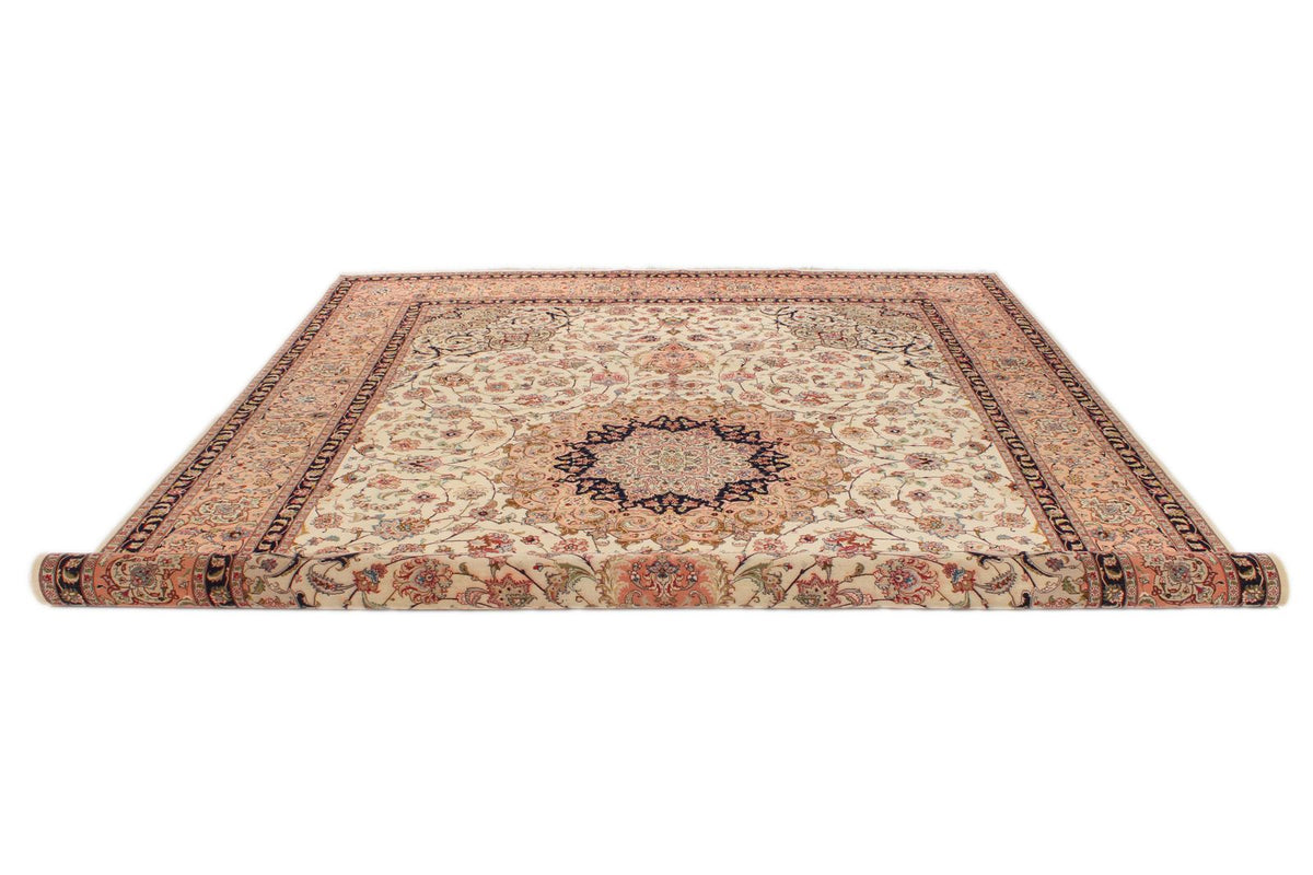 10x13 Ivory and Peach Persian Traditional Rug