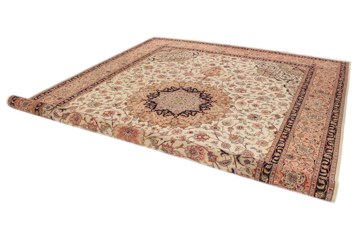 10x13 Ivory and Peach Persian Traditional Rug