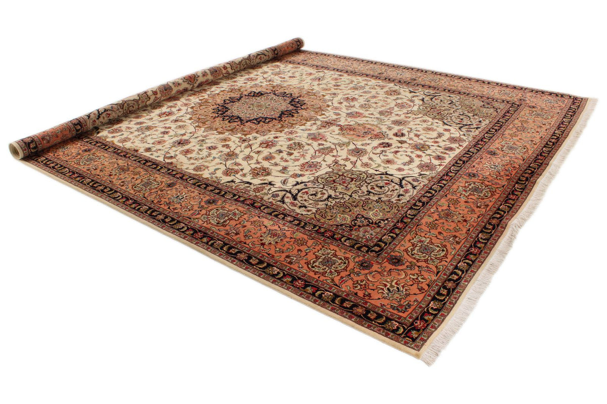10x13 Ivory and Peach Persian Traditional Rug
