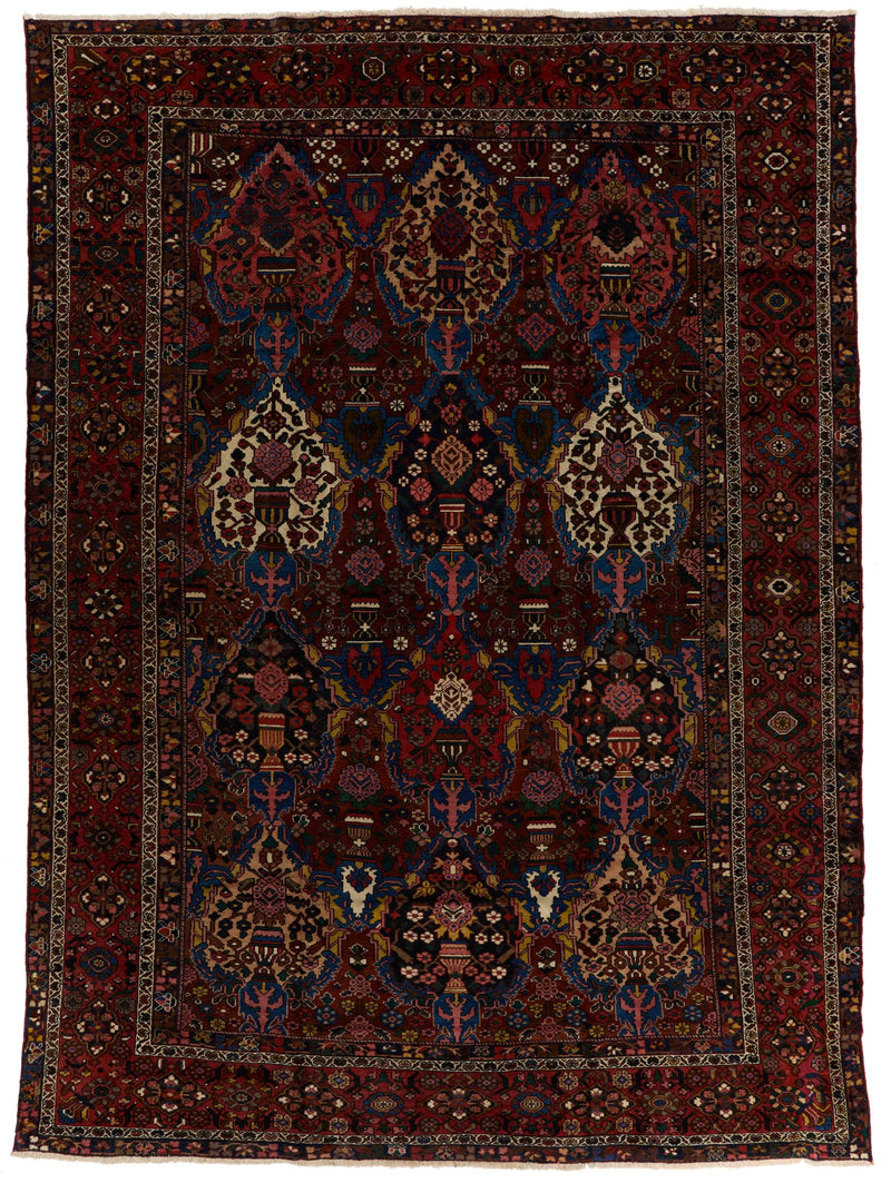 13x17 Navy and Burgundy Persian Rug