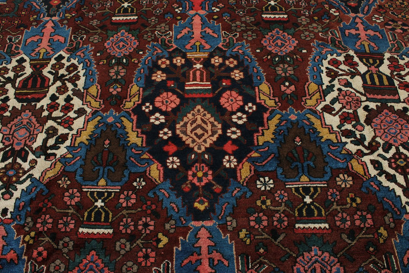 13x17 Navy and Burgundy Persian Rug