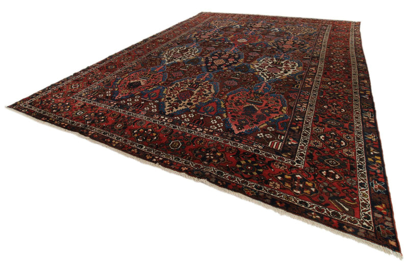 13x17 Navy and Burgundy Persian Rug