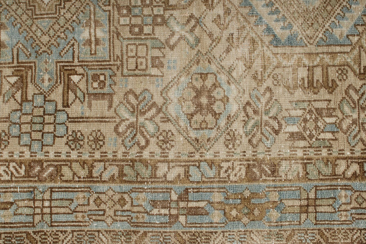 3x12 Camel and Blue Persian Runner