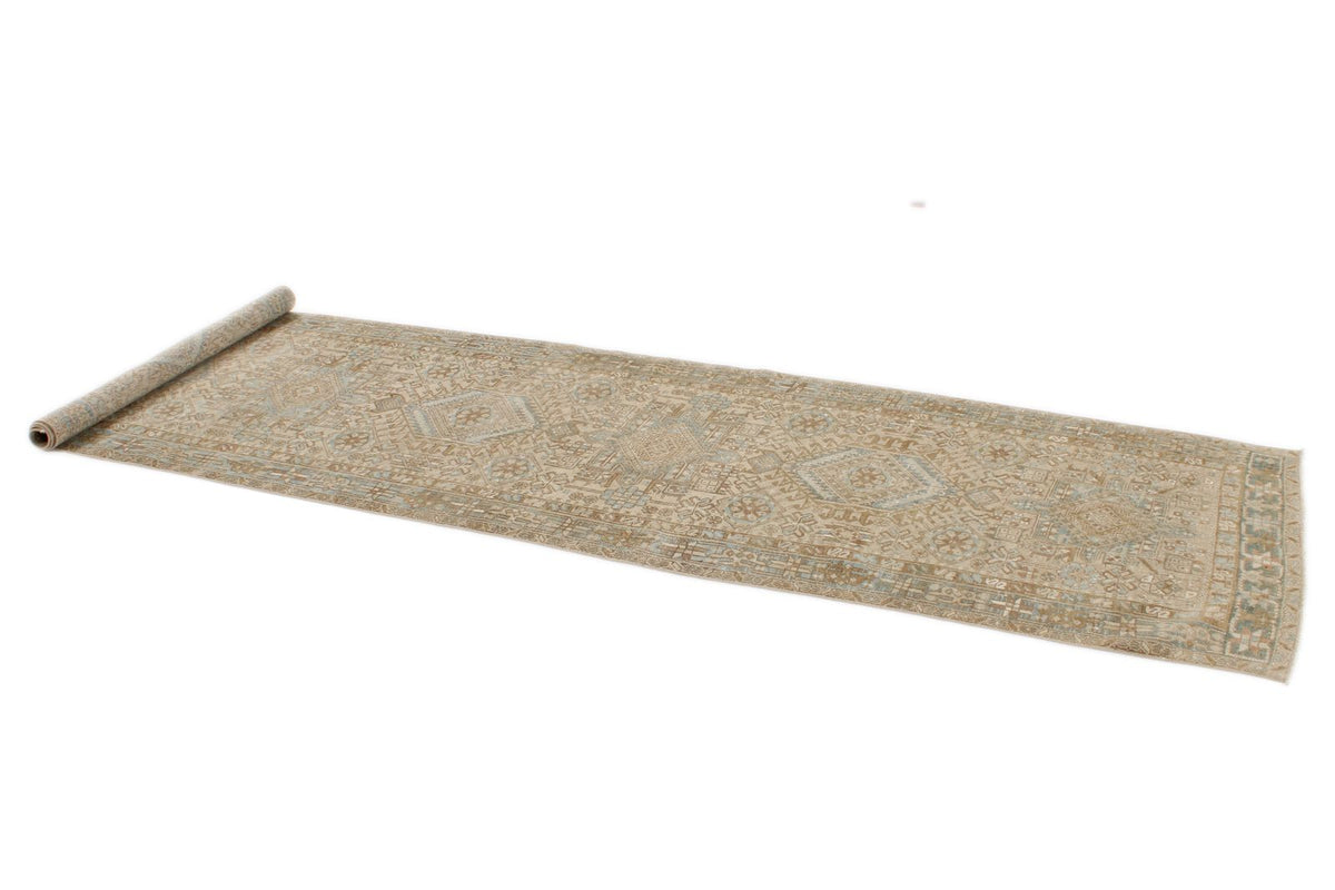 3x12 Camel and Blue Persian Runner