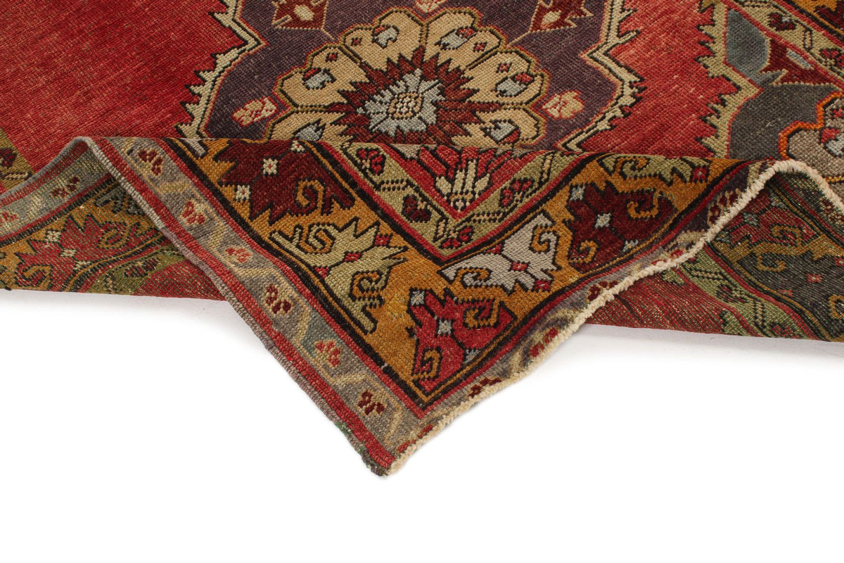 5x12 Red and Gold Turkish Tribal Runner
