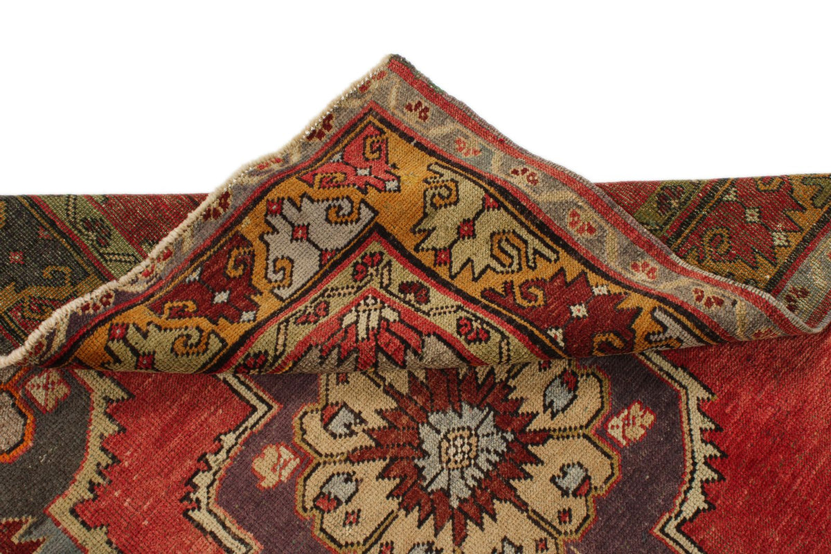 5x12 Red and Gold Turkish Tribal Runner